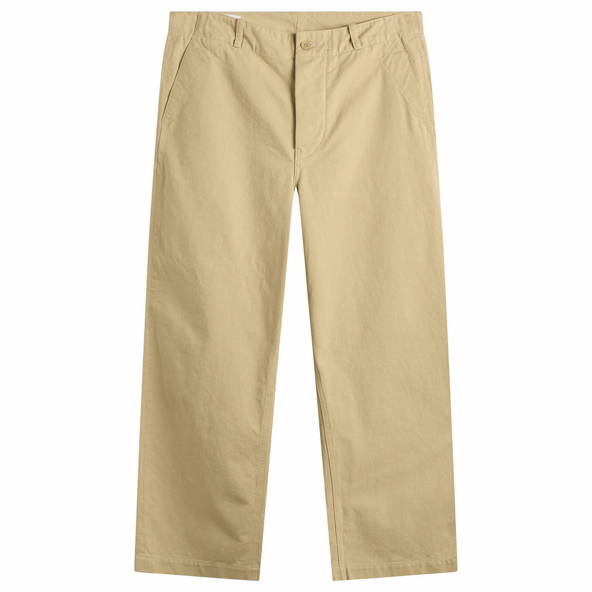 Kaptain Sunshine Men's Cotton Drill Wide Pants in Khaki