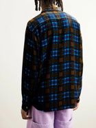 Acne Studios - Sandrok Checked Velvet Shirt Jacket - Blue