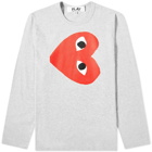 Comme des Garcons Play Long Sleeve Rotate Print Heart Tee