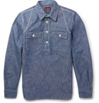 The Workers Club - Slim-Fit Cotton-Chambray Shirt - Blue