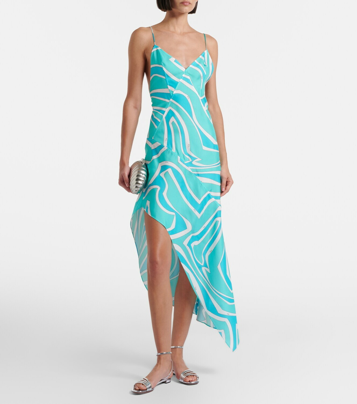 Pucci Labirinto silk satin midi dress