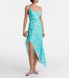 Pucci Labirinto silk satin midi dress