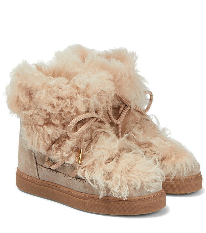 Photo: Inuikii Shearling and leather ankle boots