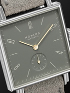 NOMOS Glashütte - Tetra Ode To Joy Hand-Wound 29.5mm Stainless Steel and Leather Watch, Ref. No. 445