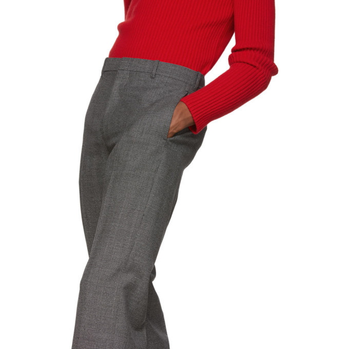 Tilstedeværelse jogger Bungalow Balenciaga Grey Prince Of Wales Tailored Trousers Balenciaga