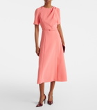Carolina Herrera Belted crêpe midi dress