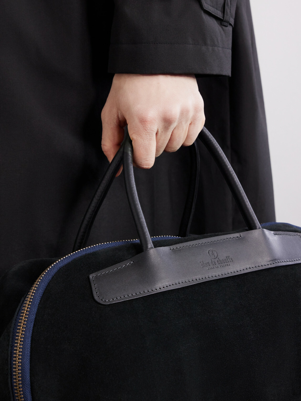 Bleu de Chauffe - Sac Voyage Leather-Trimmed Suede Weekend Bag