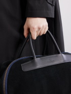 Bleu de Chauffe - Sac Voyage Leather-Trimmed Suede Weekend Bag