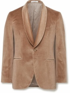 Boglioli - Slim-Fit Shawl-Lapel Cotton-Velvet Tuxedo Jacket - Brown