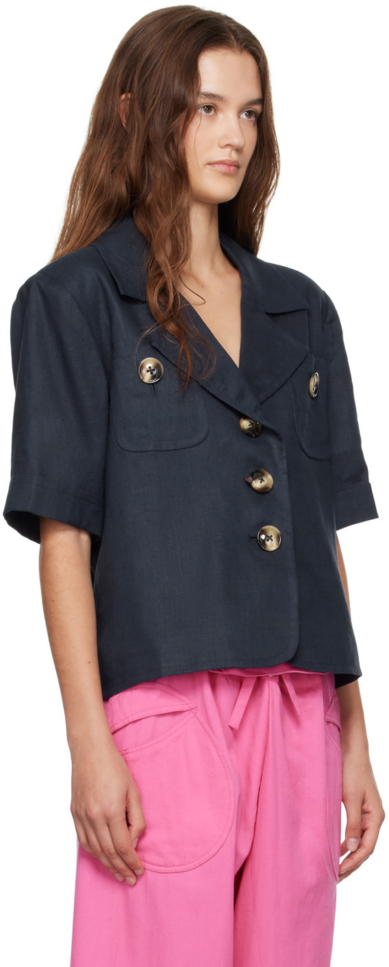 Caro Editions Navy Paloma Jacket