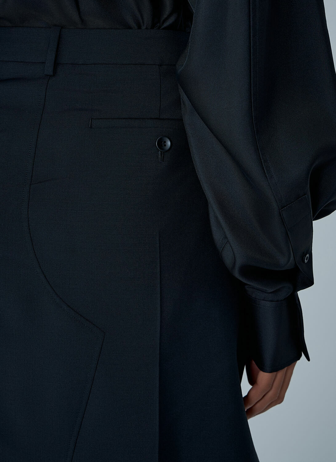 Alexander Wang Tailored Wool-Mohair Maxi Skirt