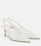 Jimmy Choo Bridal Love leather slingback pumps