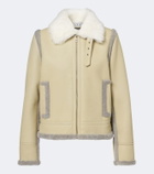 Loewe Shearling-trimmed leather jacket