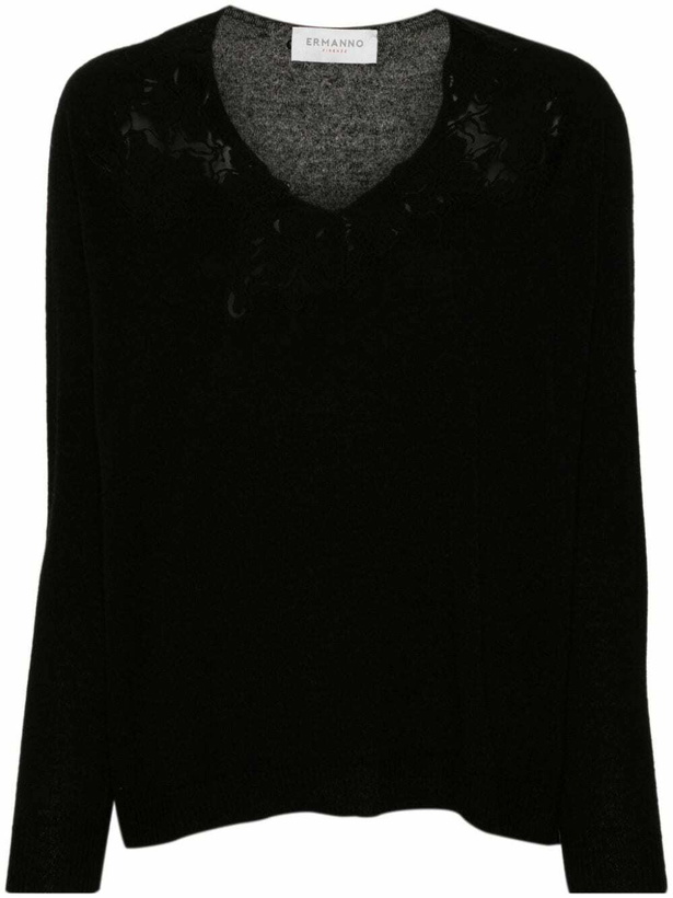 Photo: ERMANNO - Wool V-necked Sweater