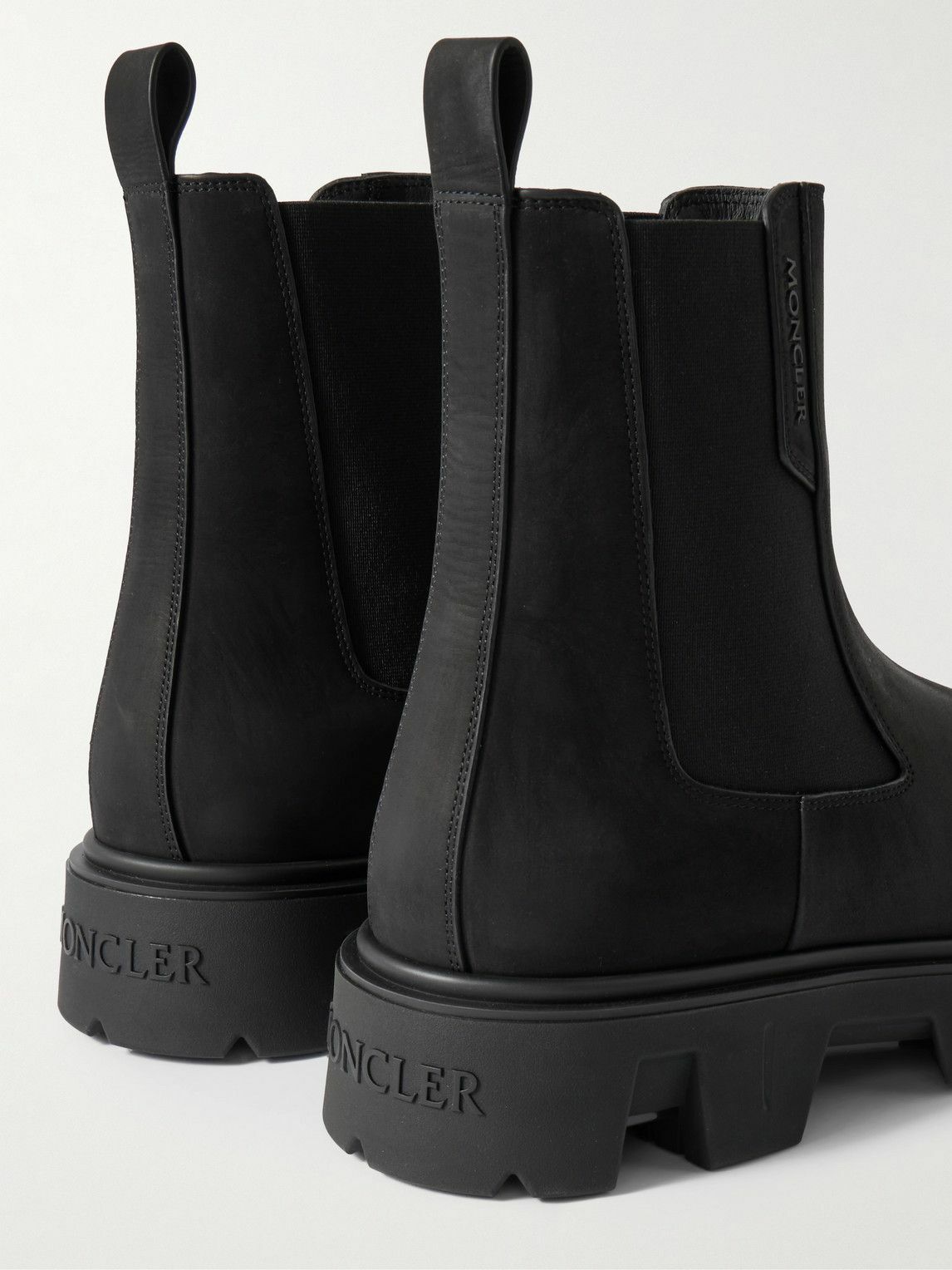 Moncler - Peak City Nubuck Chelsea Boots - Black