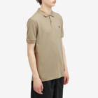 Fred Perry Men's Plain Polo Shirt in Warm Grey/Brick