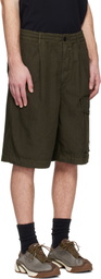 C.P. Company Khaki Micro-Reps Boxy Lens Shorts