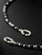 M. Cohen - Percep Two Sterling Silver, Sapphire and Lapis Lazuli Beaded Wrap Bracelet - Blue