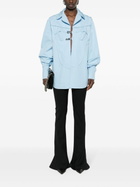 Sinead O'Dwyer Blue Pyjama Logo-Buckle Shirt