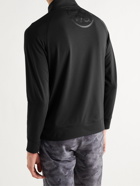 G/FORE - Luxe Staple Mid Mélange Tech-Jersey Half-Zip Golf Top - Black