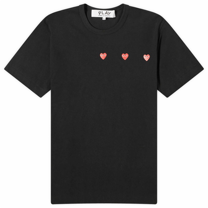 Photo: Comme des Garçons Play Men's 3 Heart T-Shirt in Black