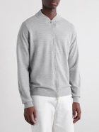 John Smedley - 16.Singular Merino Wool Zip-Up Cardigan - Gray