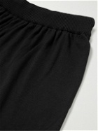 John Smedley - Wide-Leg Sea Island Cotton Drawstring Shorts - Black