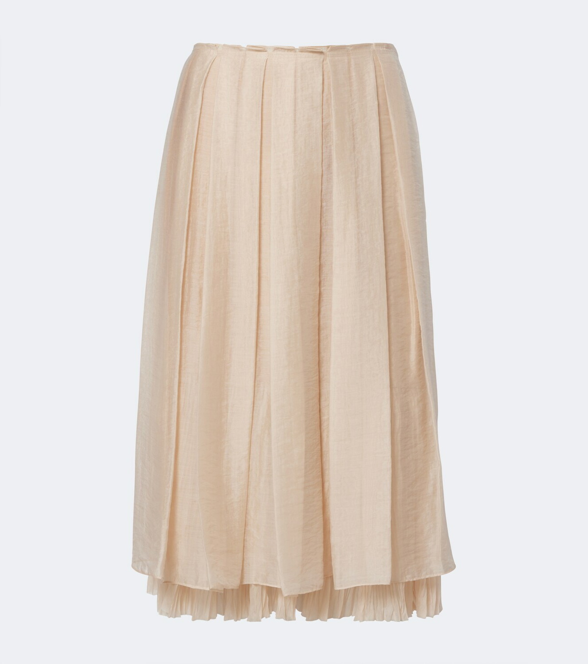 Vince Layered pleated midi skirt