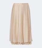 Vince Layered pleated midi skirt