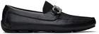 Ferragamo Black Gancini Ornament Loafers