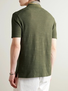 Polo Ralph Lauren - Slim-Fit Logo-Embroidered Cotton and Linen-Blend Shirt - Green