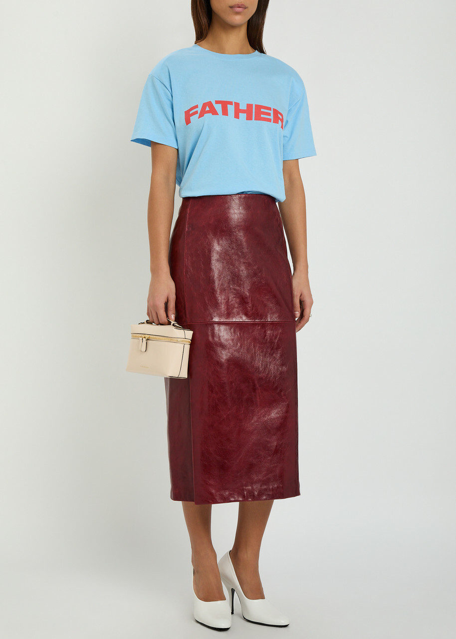 Bettter Father Printed Cotton T-shirt Blue