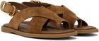 rag & bone Brown Gia Italian Suede Crossover Sandals