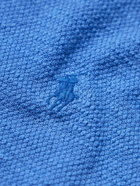 Polo Ralph Lauren - Logo-Embroidered Cotton and Linen-Blend Polo Shirt - Blue