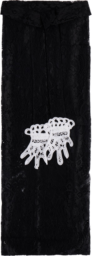 Photo: Gohar World Black Embroidered Lace Hands Apron