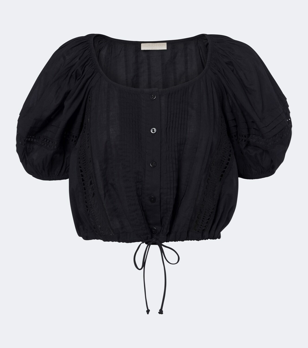 Ulla Johnson Clara embroidered cotton crop top