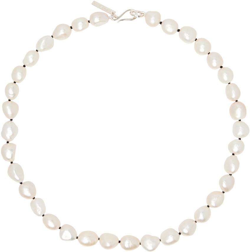 Sophie Buhai White Simple Baroque Pearl Collar Necklace