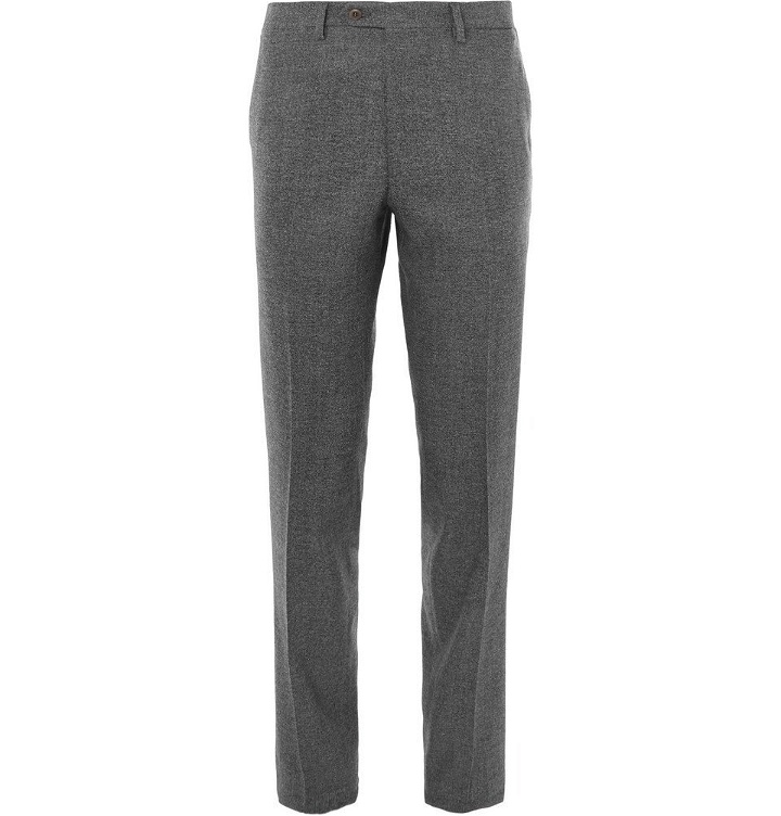 Photo: Brioni - Mélange Wool Trousers - Men - Gray