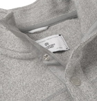 Reigning Champ - Mélange Loopback Cotton-Jersey Half-Placket Sweatshirt - Men - Gray