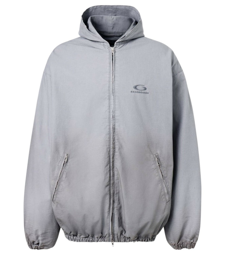 Photo: Balenciaga Cotton ripstop zip-up hoodie