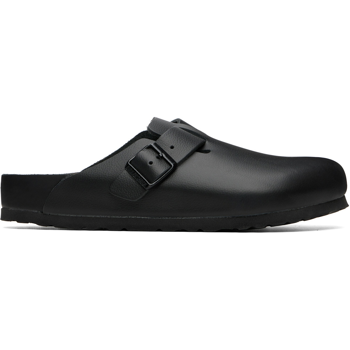 Birkenstock Black Regular Boston Leather Slip-on Loafers