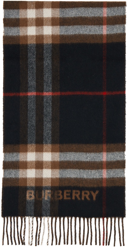 Photo: Burberry Brown & Black Contrast Scarf