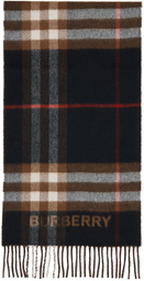 Burberry Brown & Black Contrast Scarf