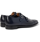 George Cleverley - Thomas Leather Monk-Strap Shoes - Men - Midnight blue