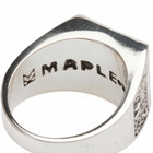 Maple Men's Buick Ring in Silver/Red Garnet