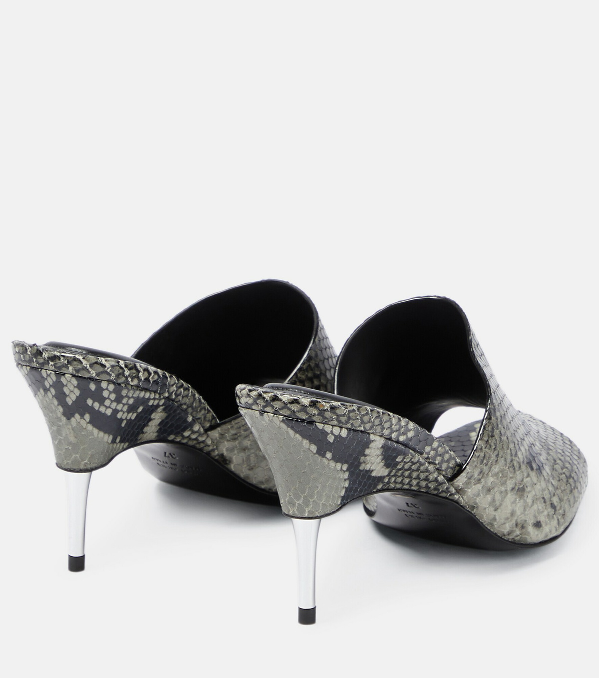 Peter Do - Snake-effect leather mules