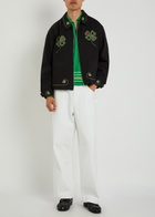 Bode Lucky Draw Embroidered Twill Jacket Black