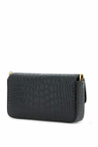 TOM FORD mini wallis crocodile print leather bag. Black