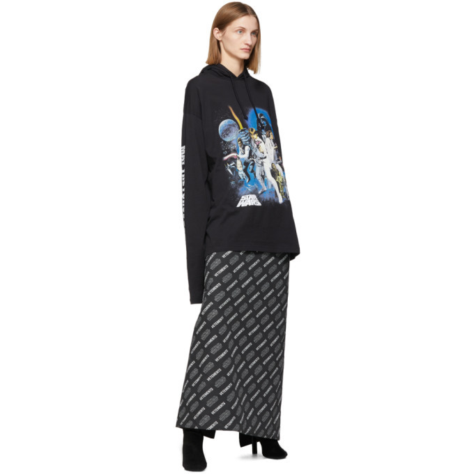 VETEMENTS Black STAR WARS Edition Movie Poster Hoodie Vetements