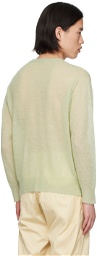 AURALEE Green Sheer Sweater